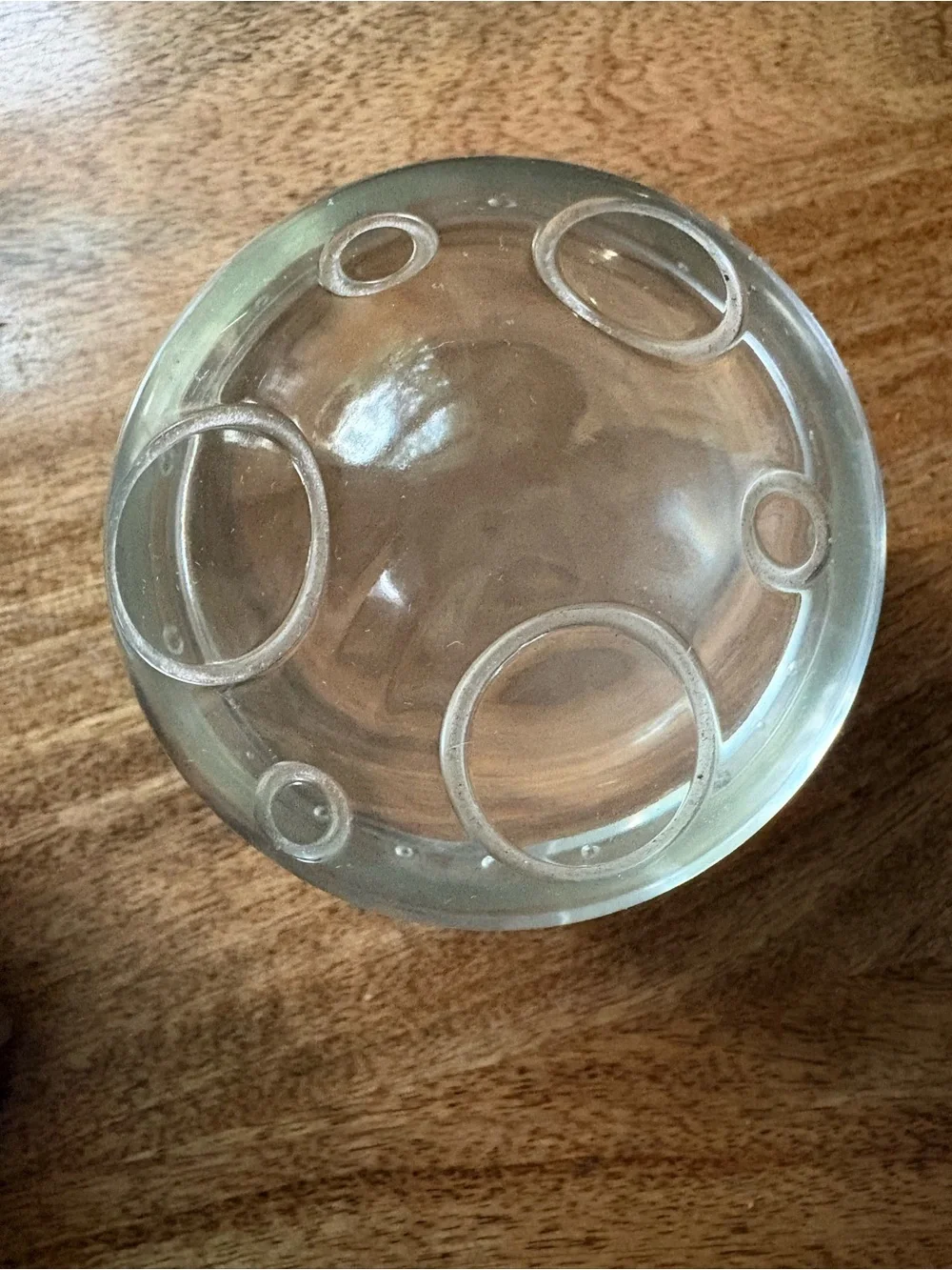 🍄 Clear glass mushroom shaped decorative storage stash jar